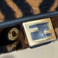 Pre-Owned Fendi Baguette Chain Pouch Mini Brown & Black