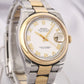 ✨Pre-Owned ROLEX Datejust 36mm Two-Tone White Roman Dial 🥂 | 18K Gold & Steel | 2015 Complete Set | Ref. 116203 💫