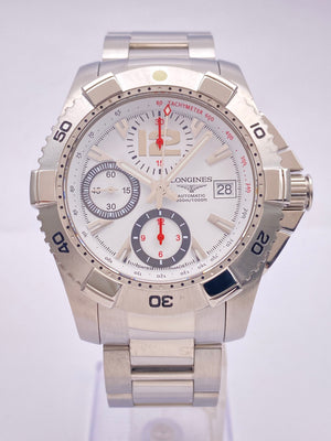 ✨Pre-Owned LONGINES HydroConquest Chronograph 41mm White Dial ⏱️ | Automatic | Full Set 2017 | L3.651.4.16.6 💫