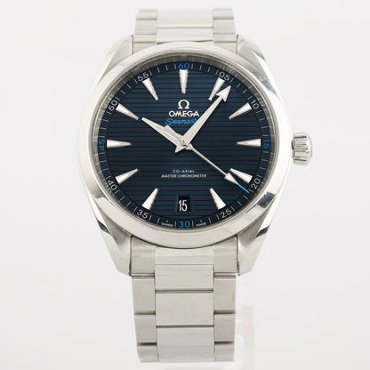 ✨Pre-Owned OMEGA Seamaster Aqua Terra 150M 41mm Blue Dial ⌚ | 8900 Master Chronometer | 2023 Full Set | 220.10.41.21.03.001 💫