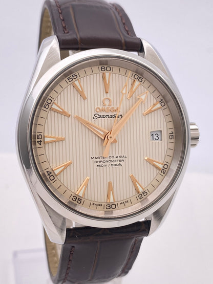 ✨Pre-Owned OMEGA Seamaster Aqua Terra 150M 41.5mm Teak Dial 🏁 | Cal. 8500 Automatic | 231.13.42.21.02.003 💫