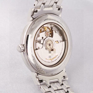 ✨Pre-Owned LONGINES Elegant Automatic 34.5mm White Dial Watch 🖤 | Exposed Skeleton Back | L4.921.4.11.6 💫